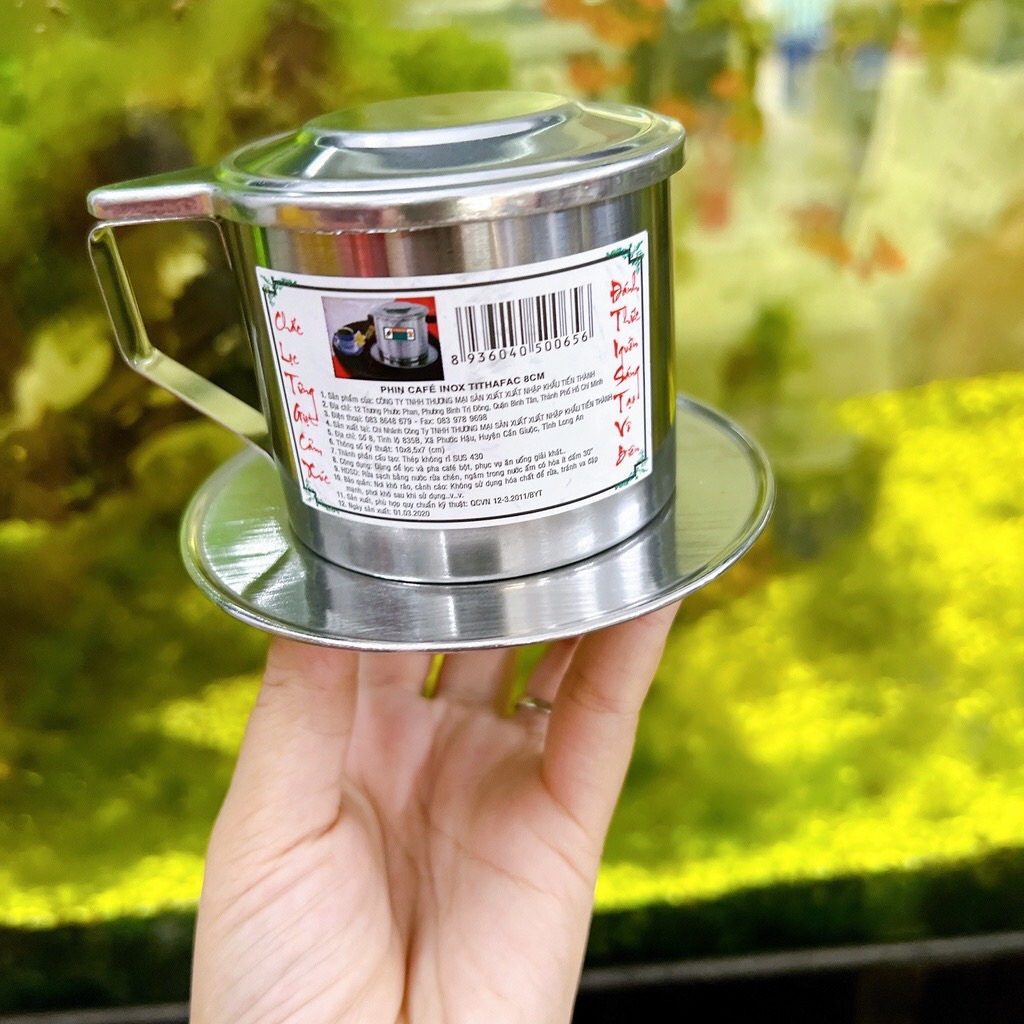 Phin cafe inox cao cấp TITHAFAC SÁNG BÓNG chống gỉ đủ size từ nhỏ đến lớn