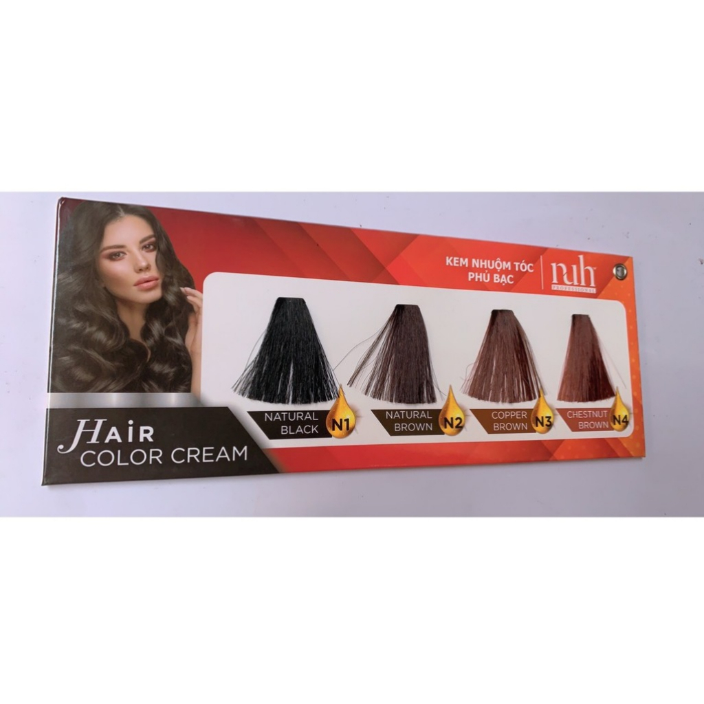 Kem nhuộm tóc phủ bạc - Nuh - Đã có sẵn trợ nhuộm (60ml x 2)