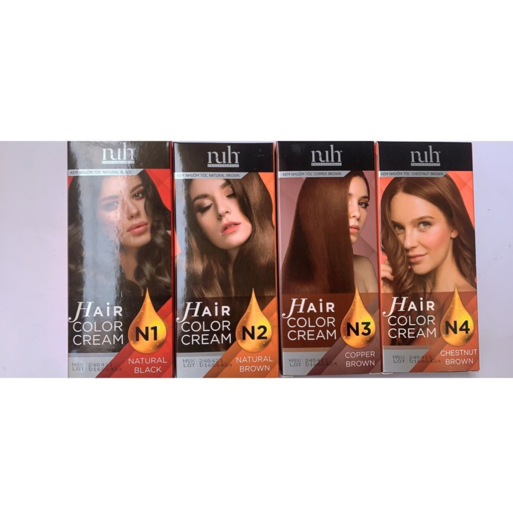 Kem nhuộm tóc phủ bạc - Nuh - Đã có sẵn trợ nhuộm (60ml x 2)