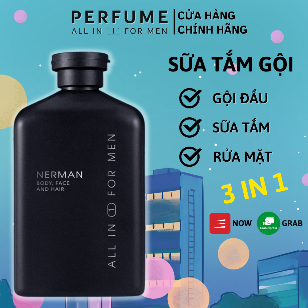 Sữa Tắm Gội Nerman Gentleman 3 Trong 1 Hương Nước Hoa Pháp Cao Cấp ...