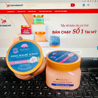 Tẩy Tế Bào Chết Cơ Thể - Tree Hut Chính Hãng (Mua Nhiều Giảm Giá), Hạt Đường Từ Thiên Nhiên 255g