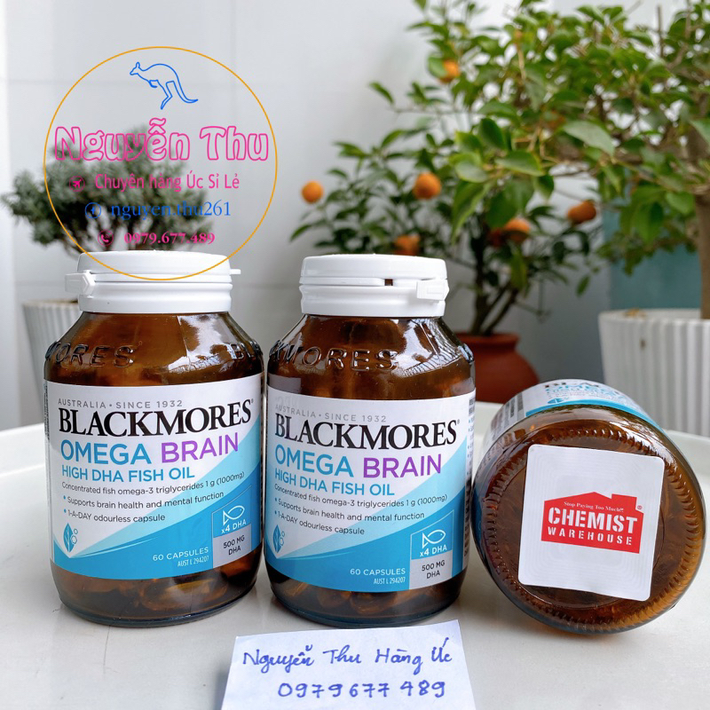 Dầu Cá Blackmores Omega Brain High DHA Fish Oil lọ 60v ÚC- bổ sung ...