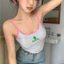 FREESHIP ÁO HAI DÂY SỌC NGANG THÊU NGỰC CO GIÃN VINTAGE