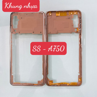 Khung nhựa, khung viền, sườn nhựa, viền nhựa vỏ samsung A750, midle frame, lưng vỏ sam sung a7 2018 có viền kính camera