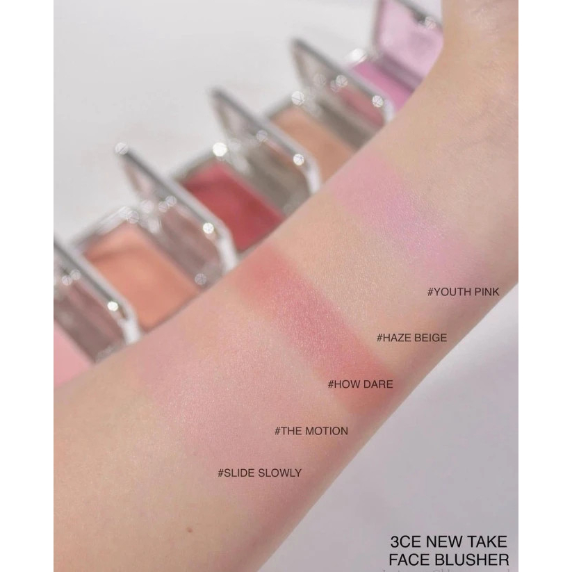 Phấn Má Hồng 3CE New Take Face Blusher [Youth Pink The Motion Slide  Slowly How Dare Friendly Enjoyable] Shopee Việt Nam