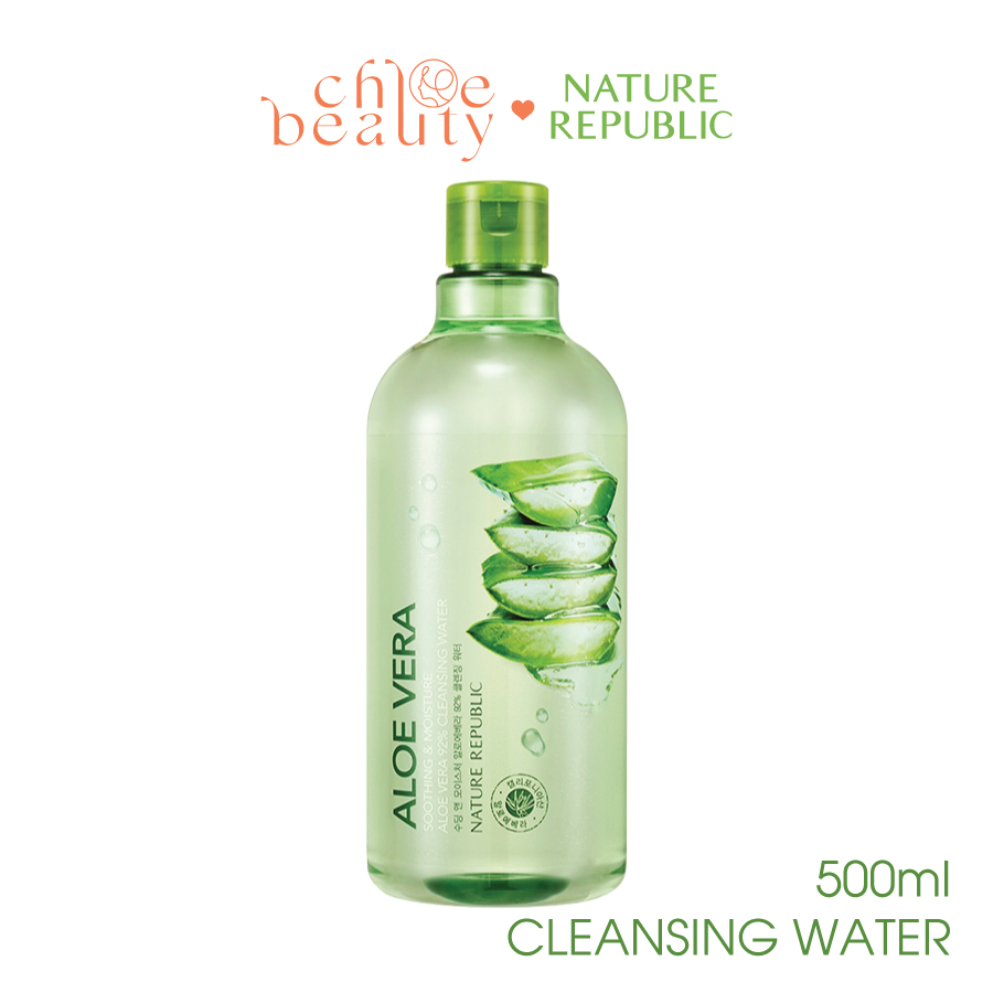 Nước tẩy trang Lô hội NATURE REPUBLIC Soothing & Moisture Aloe Vera 92% Cleansing Water 500ml