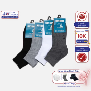 Tất nam cổ trung TRINH CHUNG sọc T&T Socks - NAM407