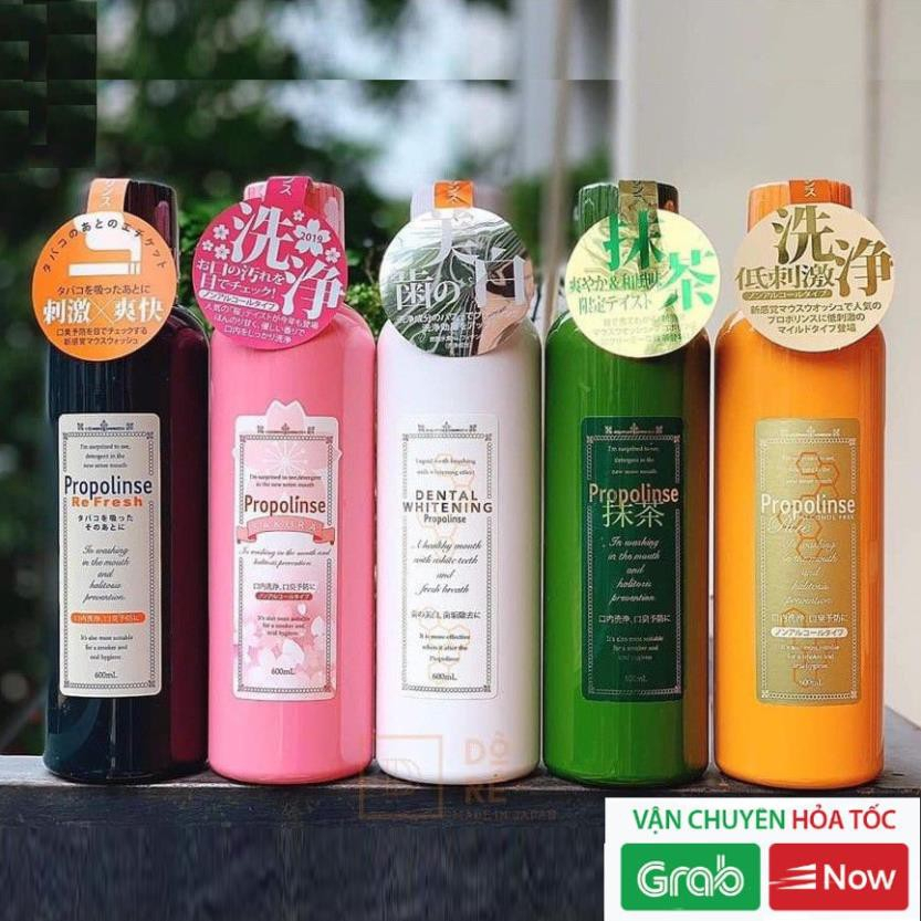 Nước súc miệng Propolinse 5 loại Nhật Bản ngăn mảng bám, thơm miệng chai 600ml - PhuongAnHouse