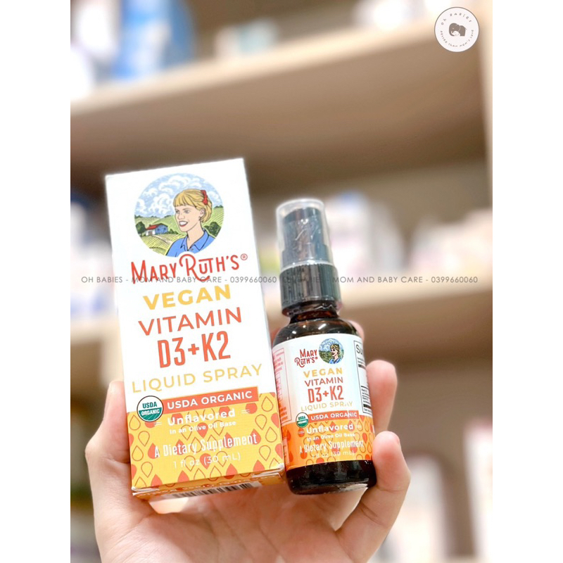 VITAMIN D3 K2 ORGANIC MARY RUTH'S Hàng Mĩ [OH BABIES] Shopee Việt Nam