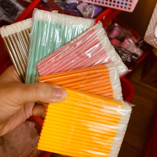 Tăm tháo mi đầu to  LASHES SUPPLY 50 cây,Tăm bông vệ sinh mi, tăm tháo mi đầu to