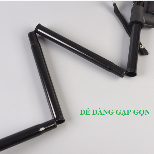 Gậy chống cho người già chống trượt có thể gập gọn, kết hợp đèn pin và tay vịn phụ
