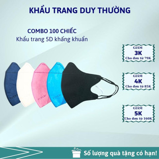 Thùng 500 chiếc khẩu trang 5D ECO mask chống Nắng Chống Tia UV Bộ Lọc 3 Lớp Kháng Khuẩn