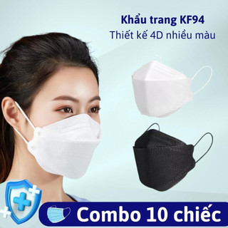 Thùng 300-100 chiếc  Khẩu Trang KF94 Kháng Khuẩn Chống Nắng Chống Tia UV Không Lem Son, Túi 10 Chiếc- Duy Thường Mask