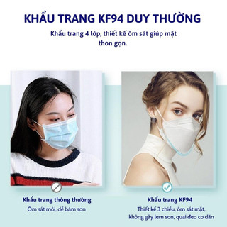 Khẩu Trang KF94 Chống Tia UV Chống Nắng 4 Lớp Chống Bụi Mịn Không Lem Son, Thùng 100c - 300 Cái- Duy Thường Mask