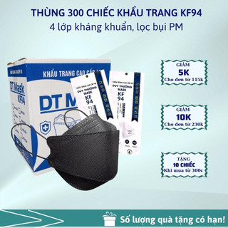 Thùng 100-300 Chiếc Khẩu Trang KF94 Chống Tia UV Chống Nắng 4 Lớp Chống Bụi Mịn PM 2.5 Chống Lem Son, - Duy Thường Mask