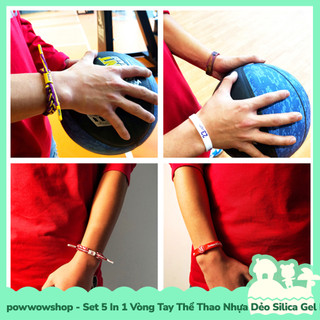 [Sẵn VN - Hỏa Tốc] Set Bộ 5 In 1 Kiểu Vòng Tay Thể Thao Thời Trang Phong Cách Đội Tuyển, Tuyển Thủ Bóng Rổ Basketball