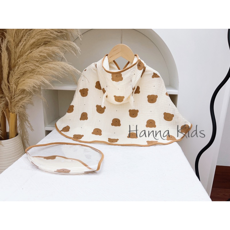 Áo Choàng Xô Muslin Mềm Mại Họa Tiết Cho Bé Trai Bé Gái Phù Hợp Làm Áo Khoác Nhẹ Liena'S Closet