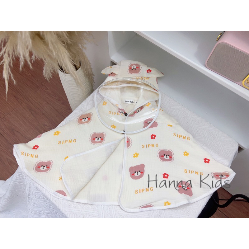 Áo Choàng Xô Muslin Mềm Mại Họa Tiết Cho Bé Trai Bé Gái Phù Hợp Làm Áo Khoác Nhẹ Liena'S Closet