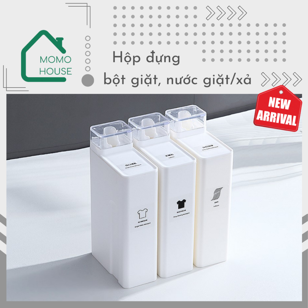 Hộp Đựng Bột Giặt, Nước Giặt, Nước Xả Vải, Nước Lau Sàn MOMO HOUSE 1000ML, Bình Đựng Nước Giặt,Chai Đựng Đa Năng 1L-2.8L