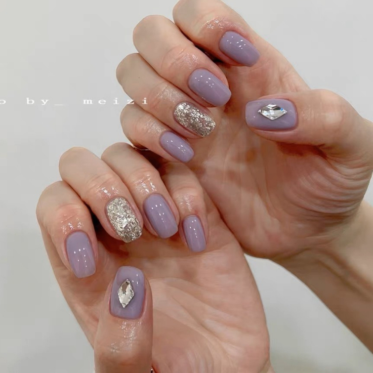 Túi 10 viên đá nail chân bằng hình trang trí móng ANGELICA P104