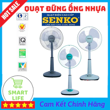 Quạt Điện Đứng Senko L1638 Quạt Đứng Thân Ống Nhựa Với 3 Cánh Quạt 39cm Thiết Kế Thân Quạt Chắc Chắn