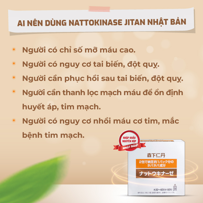 Ảnh Hạ huyết áp NATTOKINASE Jintan Nhật Bản, Lẻ 7, 10, 15 gói (không có hộp) 3