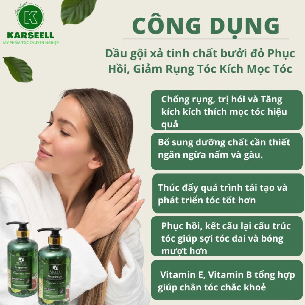 Dầu Gội Ngăn Ngừa Gàu , Chống Rụng Tóc , Hỗ Trợ Mọc Tóc GỘI BƯỞI 𝗔𝗜𝗟𝗜𝗦𝗘