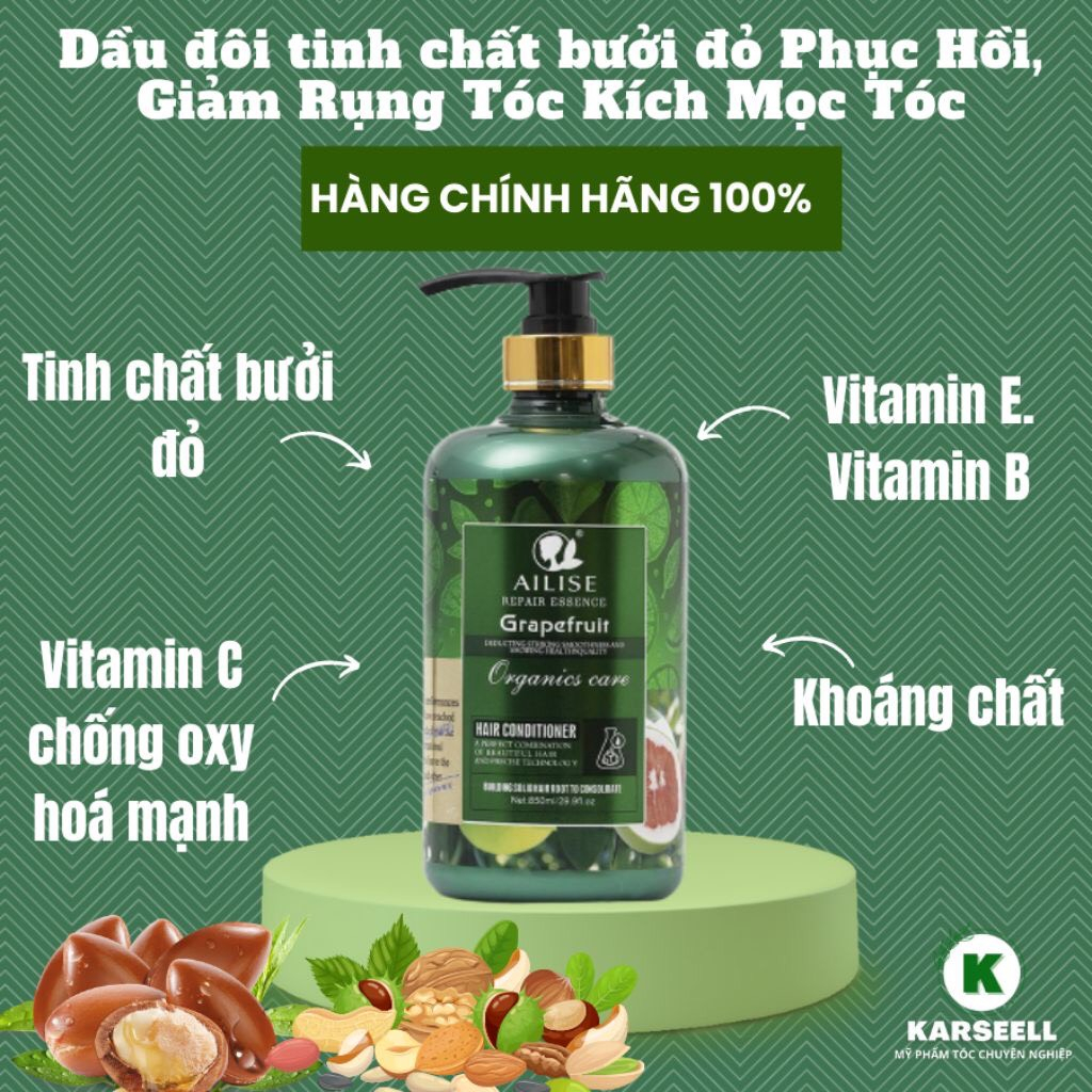 Dầu Gội Ngăn Ngừa Gàu , Chống Rụng Tóc , Hỗ Trợ Mọc Tóc GỘI BƯỞI 𝗔𝗜𝗟𝗜𝗦𝗘