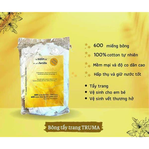 BÔNG TẨY TRANG TRUMA 600 MIẾNG CỦA PHÁP