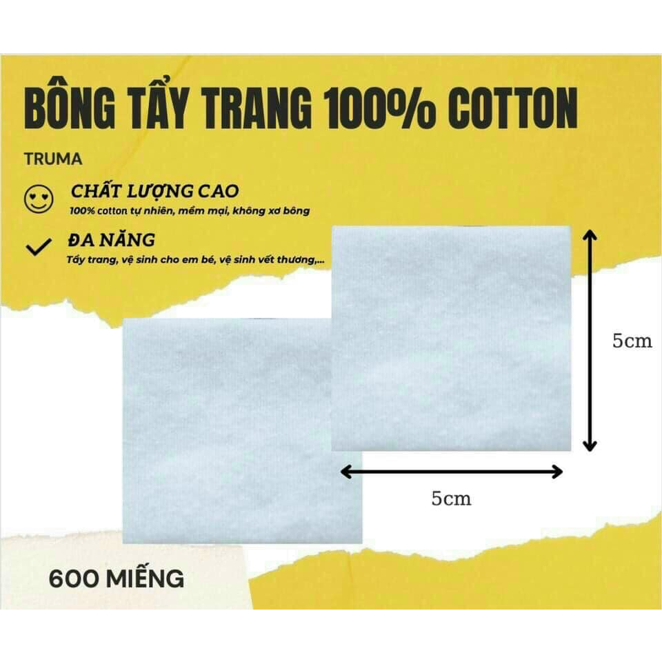 BÔNG TẨY TRANG TRUMA 600 MIẾNG CỦA PHÁP