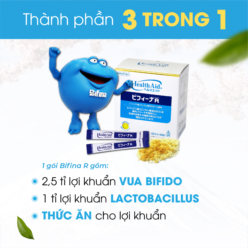 Ảnh Men vi sinh Bifina Nhật Bản - Loại EX 30 và R 20 gói - Thoát ngay đau bụng, sôi bụng 4