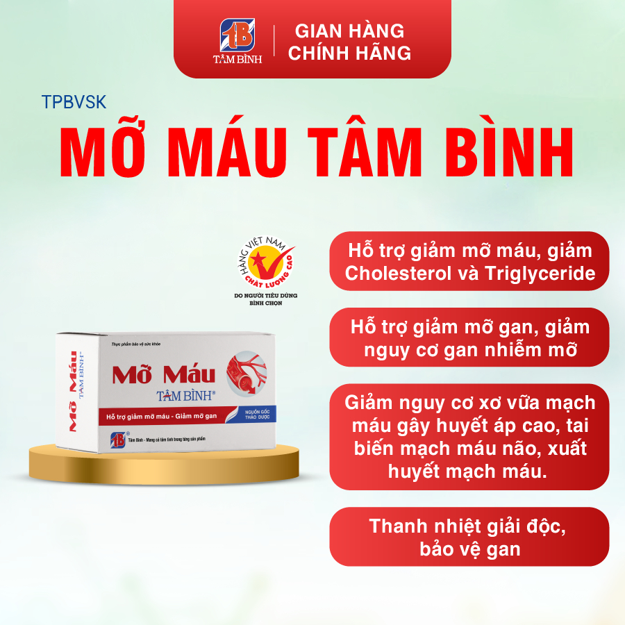 Ảnh Mỡ Máu Tâm Bình - Hỗ trợ giảm mỡ máu, giảm mỡ gan 3