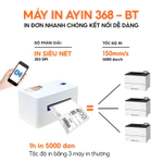 Máy In Nhiệt Khổ A7 AIYIN 368BT Kết Nối Bluetooth, Máy In Đơn Hàng TMĐT Trên Điện Thoại Máy Tính, In Mã Vận Đơn — ảnh 6