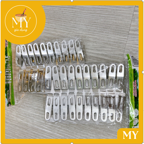 Bộ 20 kẹp inox , kẹp quần áo . kẹp chăn mền cao cấp siêu bền đep