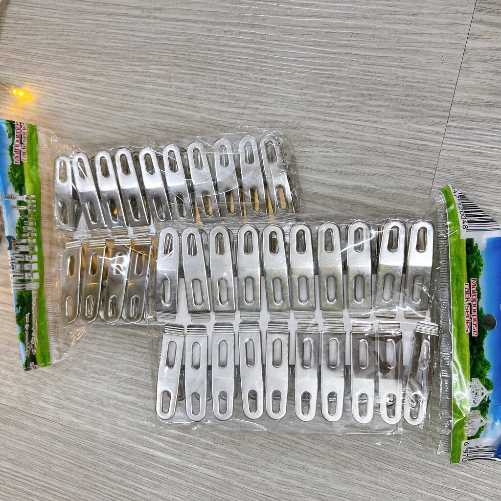 Bộ 20 kẹp inox , kẹp quần áo . kẹp chăn mền cao cấp siêu bền đep