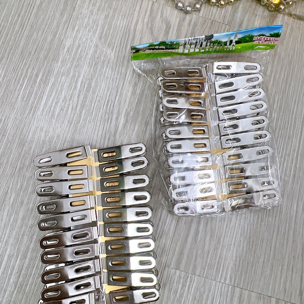Bộ 20 kẹp inox , kẹp quần áo . kẹp chăn mền cao cấp siêu bền đep