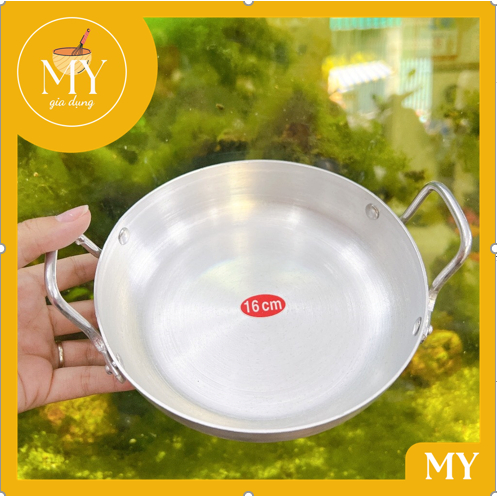 Chảo nhôm  sâu lòng đáy bằng xi đục TH -- Chảo chiên trứng, chiên thức ăn