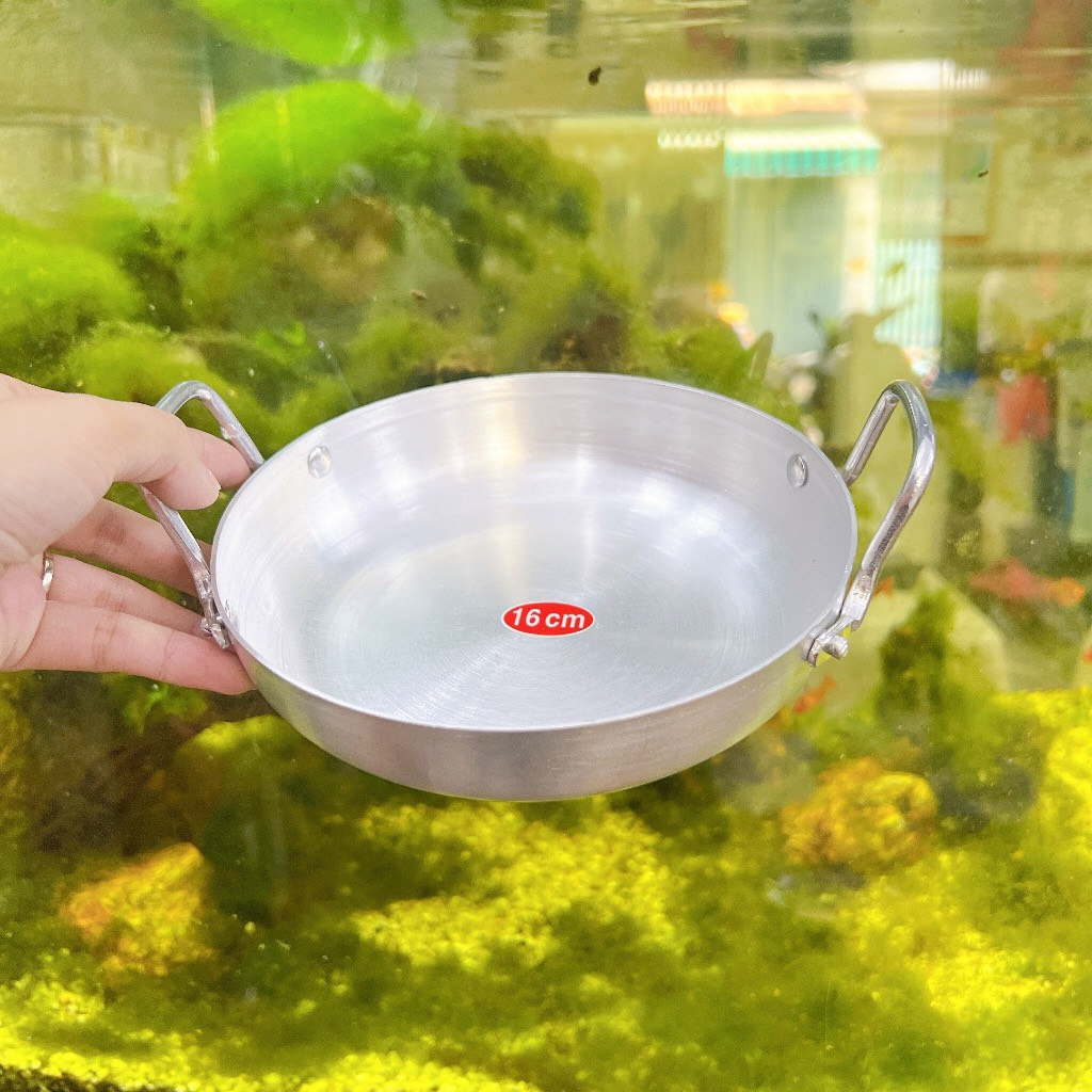 Chảo nhôm  sâu lòng đáy bằng xi đục TH -- Chảo chiên trứng, chiên thức ăn