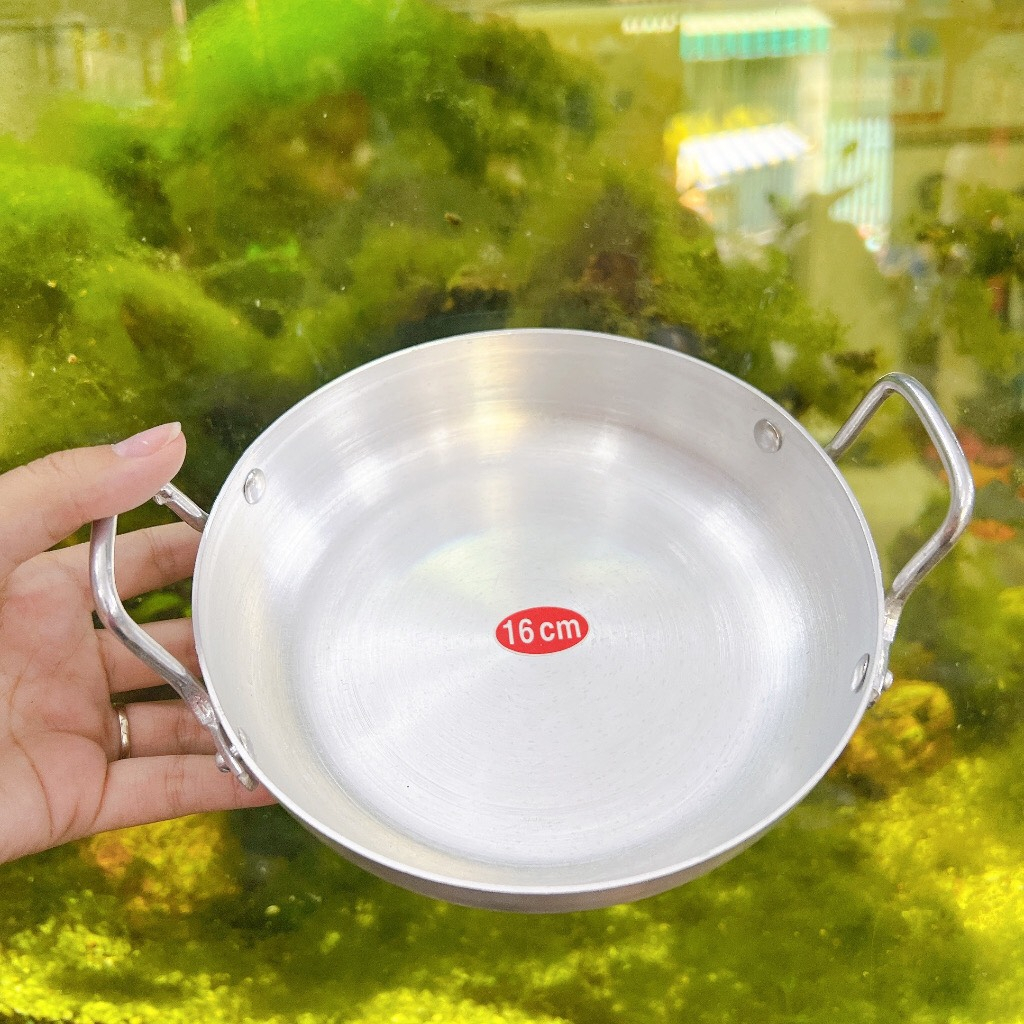 Chảo nhôm  sâu lòng đáy bằng xi đục TH -- Chảo chiên trứng, chiên thức ăn