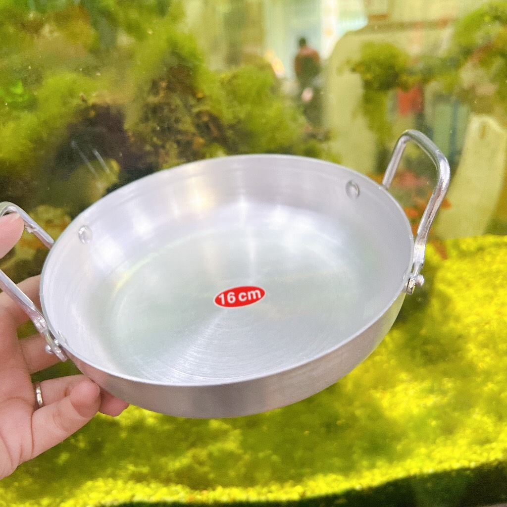 Chảo nhôm  sâu lòng đáy bằng xi đục TH -- Chảo chiên trứng, chiên thức ăn