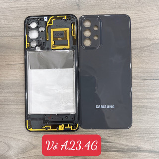 Lưng vỏ samsung a23 4g, khung sườn benzen, nắp lưng có viền kính camera ngoài, sam sung a235, a23.4g