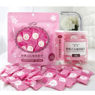 Khăn tắm, Khăn mặt nén du lịch bằng cotton dùng một lần