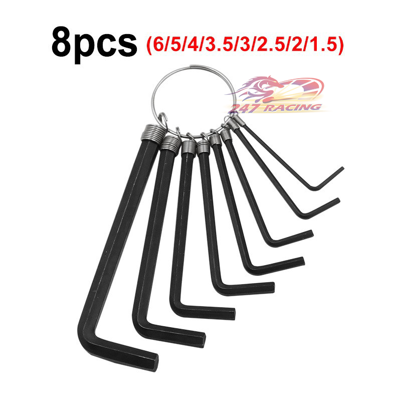 Bộ Khoá Lục Giác 8 Size Cao Cấp Chất Liệu Thép Cacbon Bền Chắc Thiết Kế Chuyên Dụng Dễ Cầm