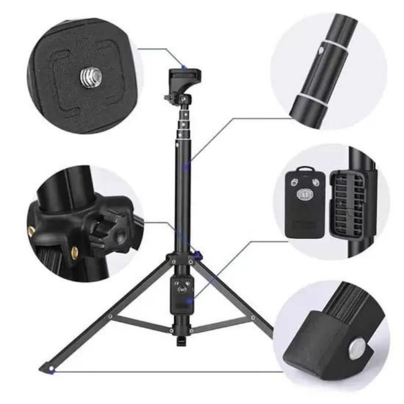 Gậy Chụp Hình Yunteng VCT 1688L - Tripod Chân Máy 3 Chân, Remote Bluetooth, Hỗ Trợ Livestream, Quay Chụp