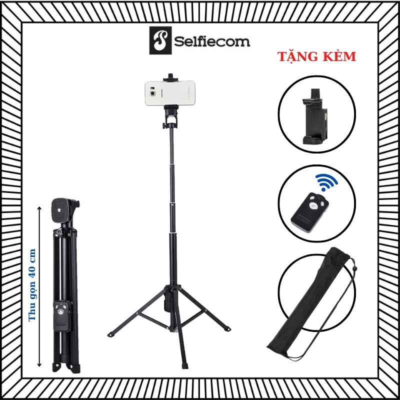 Gậy Chụp Hình Yunteng VCT 1688L - Tripod Chân Máy 3 Chân, Remote Bluetooth, Hỗ Trợ Livestream, Quay Chụp