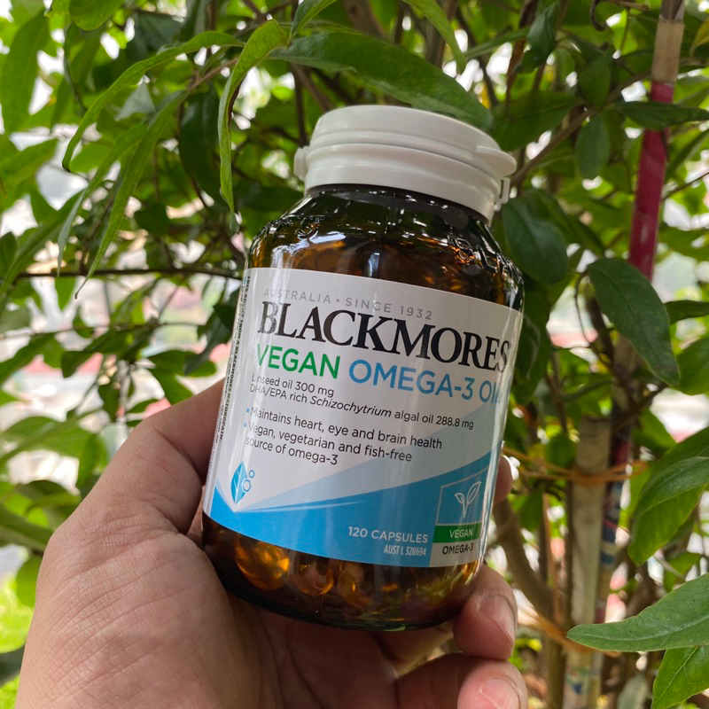 (Hàng Úc) Viên dầu cá Blackmores Vegan Omega3 Oil 120 viên mini dễ