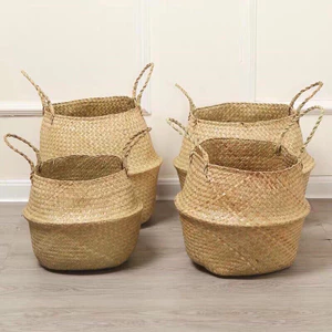 Giỏ cói dùng trồng cây và trang trí nhà và decor quán siêu đẹp