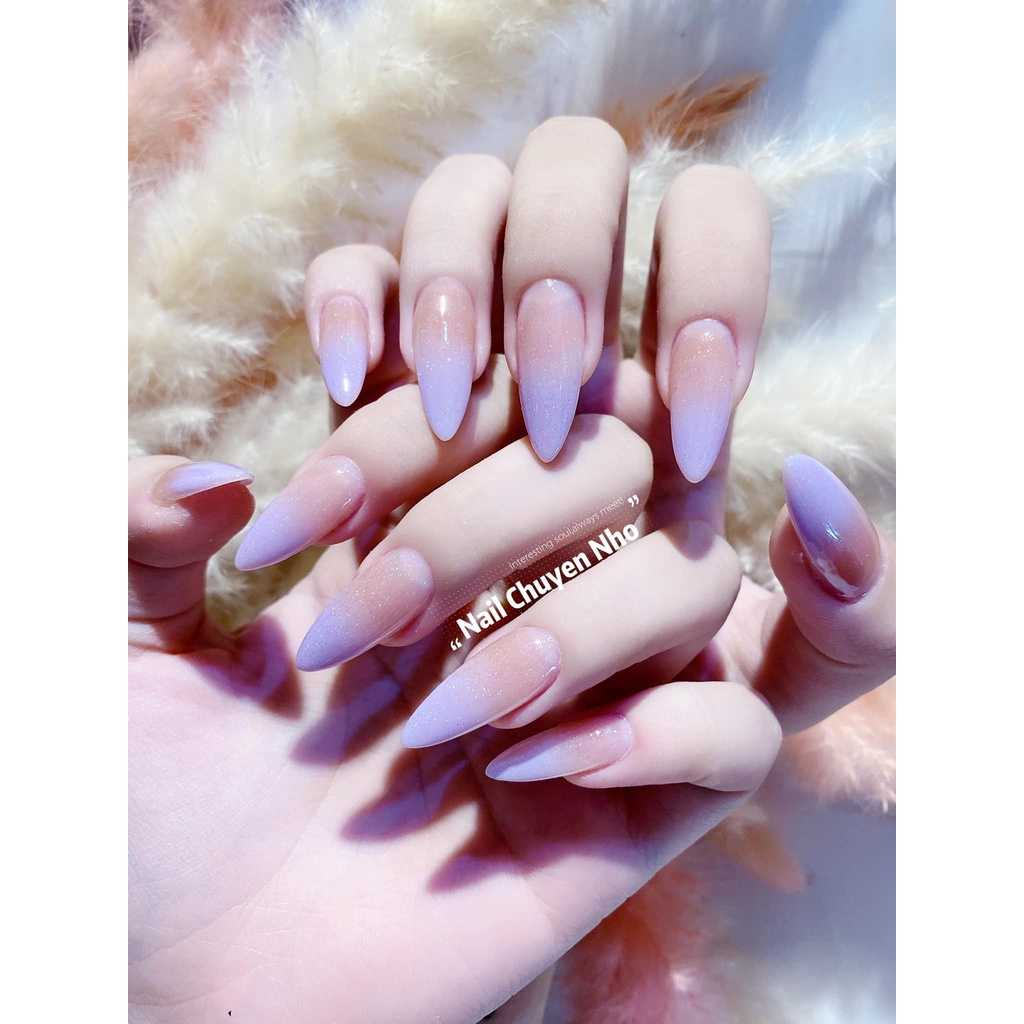 Cọ ombre cán đá sang chảnh và cán gỗ - Cọ ombre đầu dẹt, lông thưa chuyên dụng cho dân làm móng
