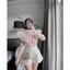 SET ÁO VOAN TƠ CỔ BÈO ĐÍNH TAG NƠ & SHORT⚡HỎA TỐC⚡ MEOINDAHOUSE
