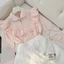 SET ÁO VOAN TƠ CỔ BÈO ĐÍNH TAG NƠ & SHORT⚡HỎA TỐC⚡ MEOINDAHOUSE